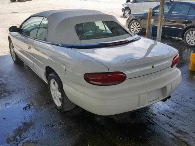 3C3EL45H8VT590479 - 1997 CHRYSLER SEBRING JX WHITE photo 3