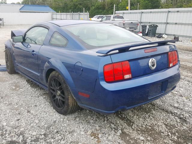 1ZVFT82H975203028 - 2007 FORD MUSTANG GT BLUE photo 3