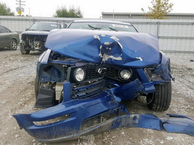 1ZVFT82H975203028 - 2007 FORD MUSTANG GT BLUE photo 9