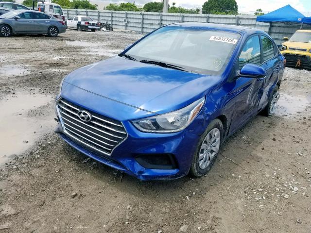 3KPC24A30KE050494 - 2019 HYUNDAI ACCENT SE BLUE photo 2