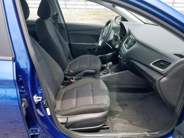 3KPC24A30KE050494 - 2019 HYUNDAI ACCENT SE BLUE photo 5