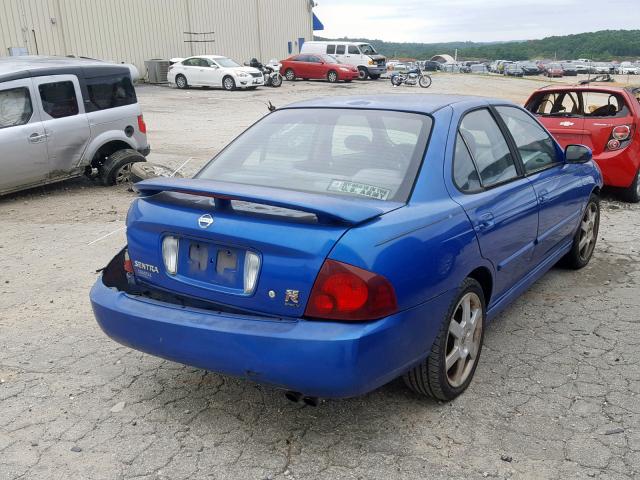 3N1AB51D16L534944 - 2006 NISSAN SENTRA SE- BLUE photo 4