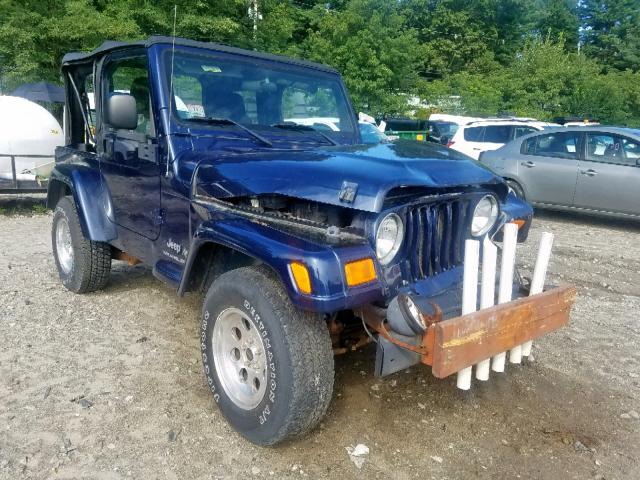 1J4FA39S06P766219 - 2006 JEEP WRANGLER X BLUE photo 1