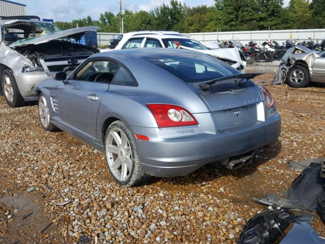 1C3AN69L04X000412 - 2004 CHRYSLER CROSSFIRE SILVER photo 3