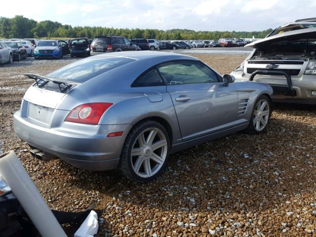 1C3AN69L04X000412 - 2004 CHRYSLER CROSSFIRE SILVER photo 4