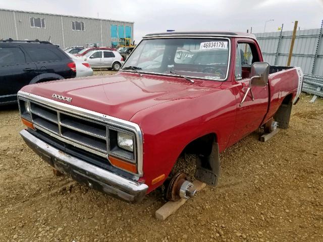 1B7HW14P8BS187185 - 1981 DODGE W-SERIES W RED photo 2