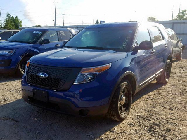 1FM5K8AT7EGC50143 - 2014 FORD EXPLORER P BLUE photo 2