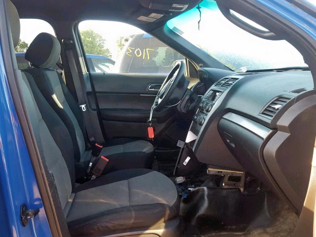 1FM5K8AT7EGC50143 - 2014 FORD EXPLORER P BLUE photo 5