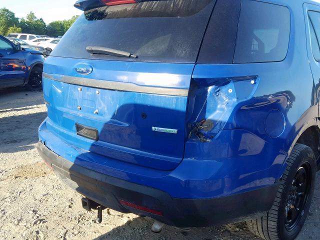 1FM5K8AT7EGC50143 - 2014 FORD EXPLORER P BLUE photo 9