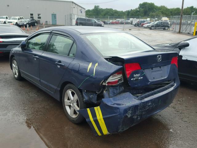 2HGFA16928H523581 - 2008 HONDA CIVIC EXL BLUE photo 3