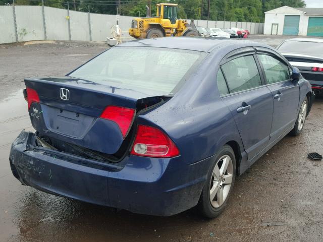 2HGFA16928H523581 - 2008 HONDA CIVIC EXL BLUE photo 4