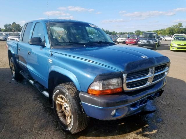 1D7HG38N64S568317 - 2004 DODGE DAKOTA QUA BLUE photo 1