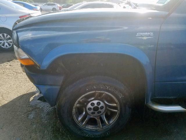 1D7HG38N64S568317 - 2004 DODGE DAKOTA QUA BLUE photo 9