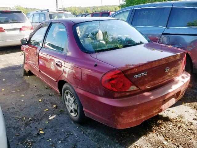 KNAFB121335275124 - 2003 KIA SPECTRA BA BURGUNDY photo 3