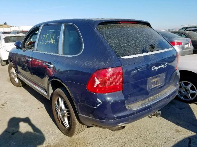 WP1AB29P05LA64649 - 2005 PORSCHE CAYENNE S BLUE photo 3