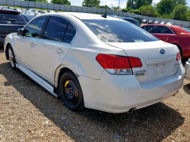 4S3BMDK64B2222778 - 2011 SUBARU LEGACY 3.6 WHITE photo 3