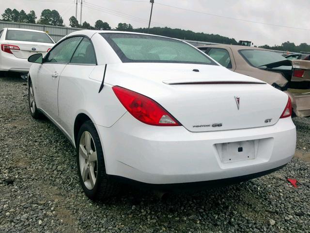 1G2ZH36N994122483 - 2009 PONTIAC G6 GT WHITE photo 3