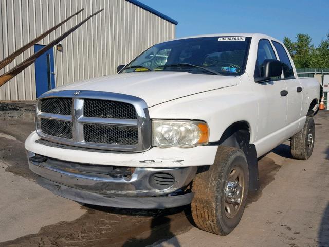 3D7KU28D54G243651 - 2004 DODGE RAM 2500 S WHITE photo 2