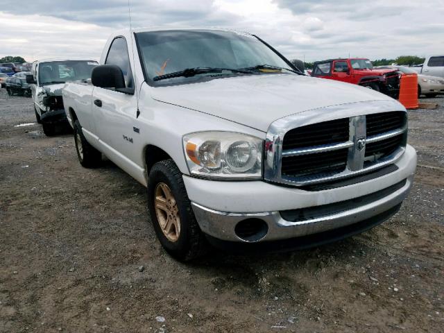 1D7HA16218J119234 - 2008 DODGE RAM 1500 S WHITE photo 1