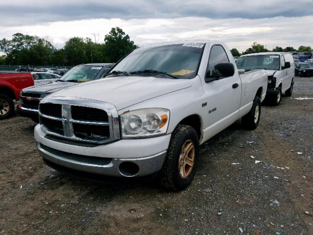 1D7HA16218J119234 - 2008 DODGE RAM 1500 S WHITE photo 2