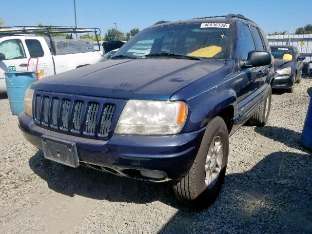 1J4GW58S3YC188372 - 2000 JEEP GRAND CHER BLUE photo 2