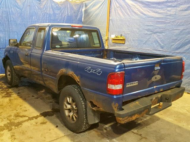 1FTYR15E67PA20838 - 2007 FORD RANGER SUP BLUE photo 3