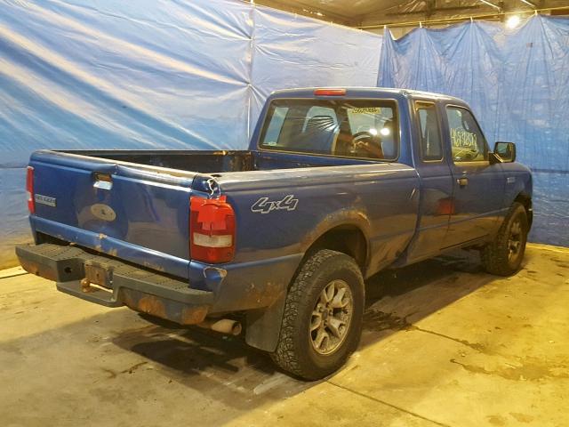 1FTYR15E67PA20838 - 2007 FORD RANGER SUP BLUE photo 4