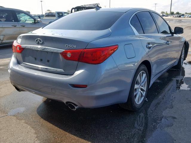 JN1BV7AP8FM333887 - 2015 INFINITI Q50 BASE BLUE photo 4