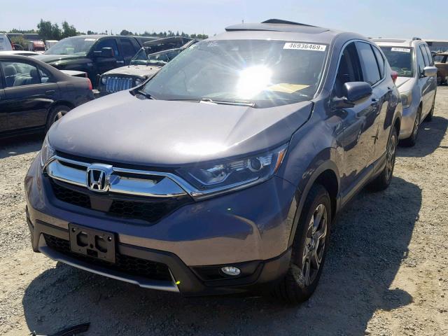 JHLRW2H81KX008620 - 2019 HONDA CR-V EXL GRAY photo 2