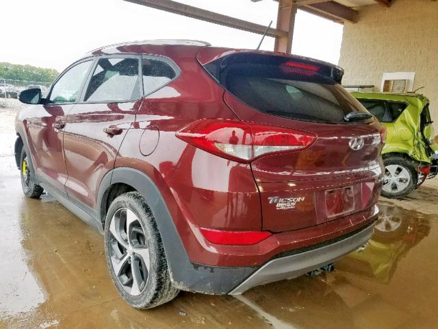 KM8J33A26GU079864 - 2016 HYUNDAI TUCSON LIM MAROON photo 3