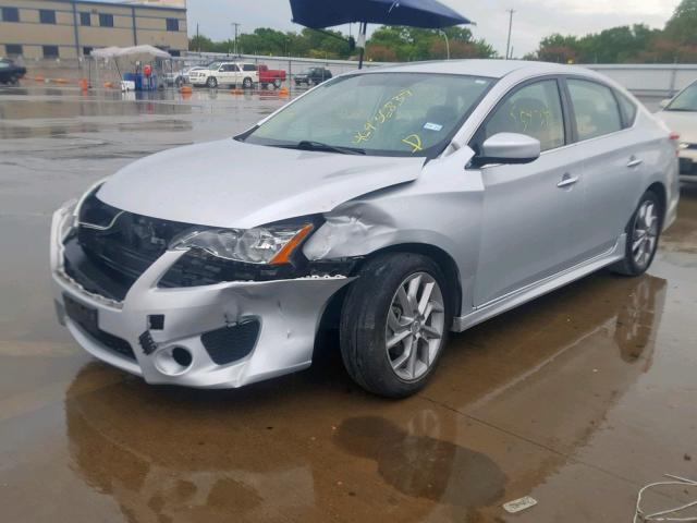 3N1AB7AP5EL618477 - 2014 NISSAN SENTRA S 银色 照片 2