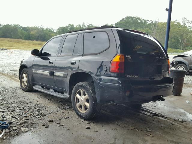 1GKDT13S722453295 - 2002 GMC ENVOY BLACK photo 3