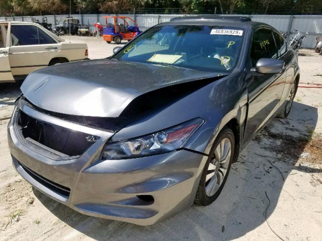 1HGCS1B85CA001077 - 2012 HONDA ACCORD EXL GRAY photo 2