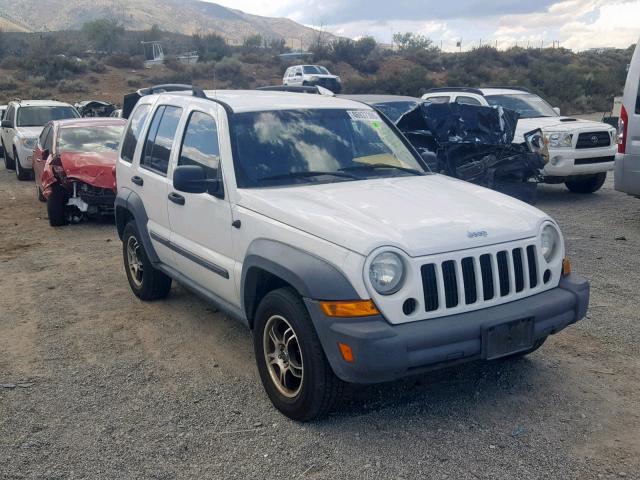 1J4GL48KX7W513552 - 2007 JEEP LIBERTY SP WHITE photo 1