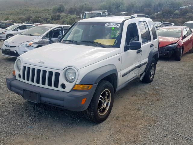 1J4GL48KX7W513552 - 2007 JEEP LIBERTY SP WHITE photo 2