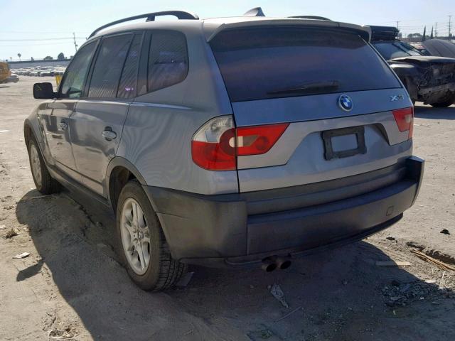 WBXPA73484WC42028 - 2004 BMW X3 2.5I GRAY photo 3