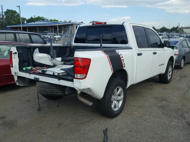 1N6AA0EJ4CN327752 - 2012 NISSAN TITAN S WHITE photo 4