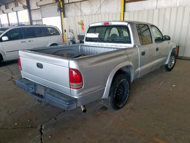 1D7HL38KX4S690664 - 2004 DODGE DAKOTA QUA SILVER photo 4