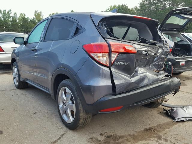 3CZRU6H53HG701955 - 2017 HONDA HR-V EX GRAY photo 3