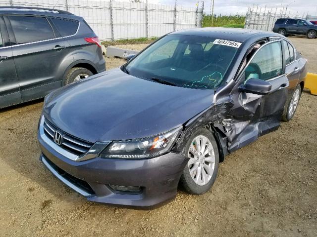 1HGCR2F84FA808657 - 2015 HONDA ACCORD EXL GRAY photo 2