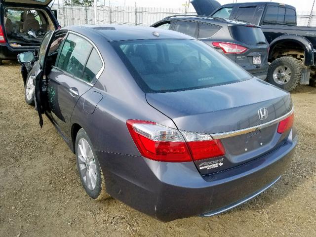 1HGCR2F84FA808657 - 2015 HONDA ACCORD EXL GRAY photo 3