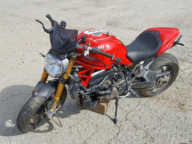 ZDM1RBSW7EB002836 - 2014 DUCATI MONSTER 12 RED photo 2