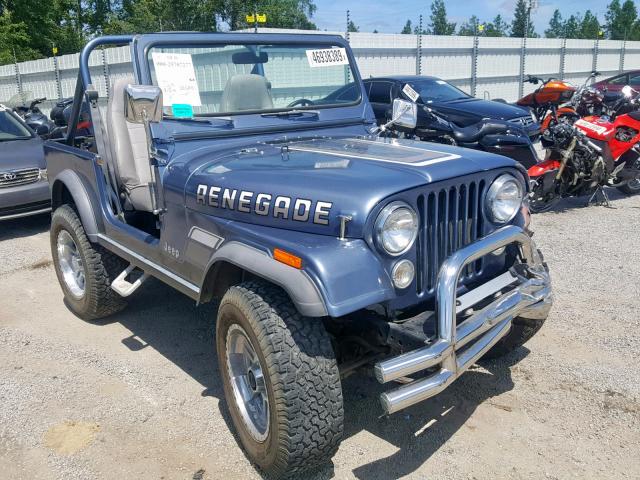 1JCCM87AXCT003553 - 1982 JEEP JEEP CJ7 BLUE photo 1