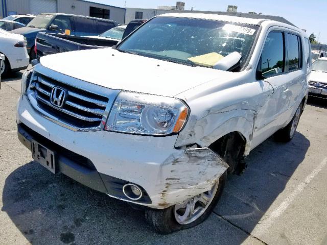 5FNYF4H57FB068847 - 2015 HONDA PILOT EXL WHITE photo 2