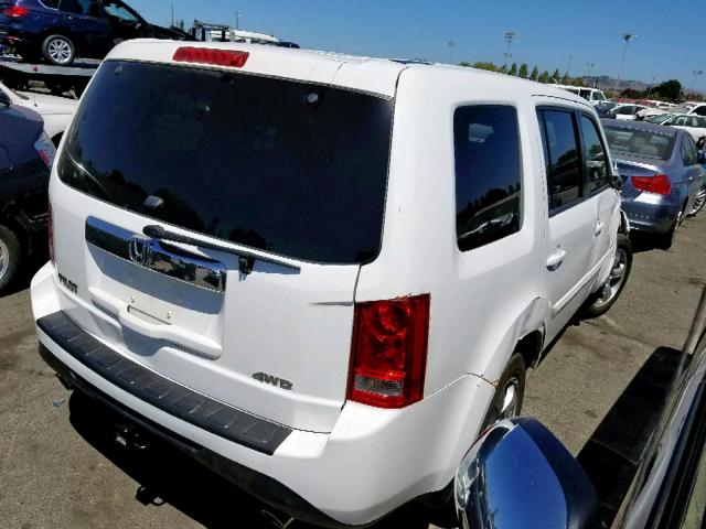 5FNYF4H57FB068847 - 2015 HONDA PILOT EXL WHITE photo 4