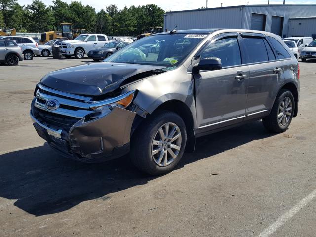 2FMDK4JC6DBB77311 - 2013 FORD EDGE SEL GOLD photo 2