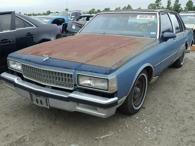 1G1BU51E6KR138668 - 1989 CHEVROLET CAPRICE CL BLUE photo 2