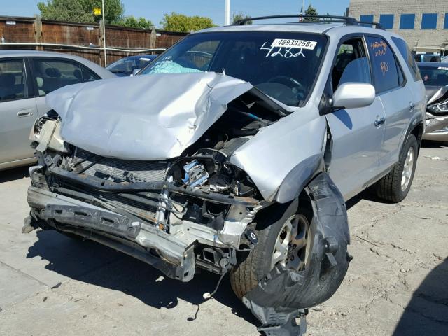 2HNYD18851H505353 - 2001 ACURA MDX TOURIN SILVER photo 2