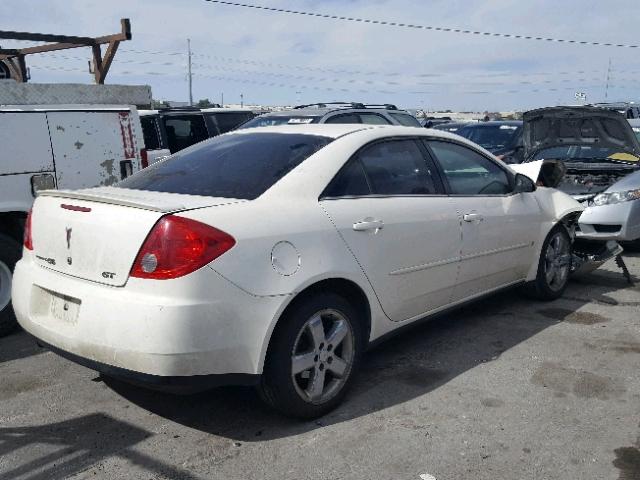 1G2ZH58NX74255579 - 2007 PONTIAC G6 GT WHITE photo 4