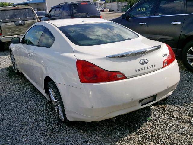 JN1CV6EK4AM102328 - 2010 INFINITI G37 BASE WHITE photo 3